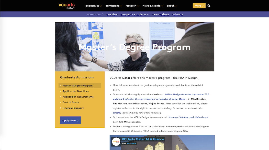 Admissions Graduate Landingpage