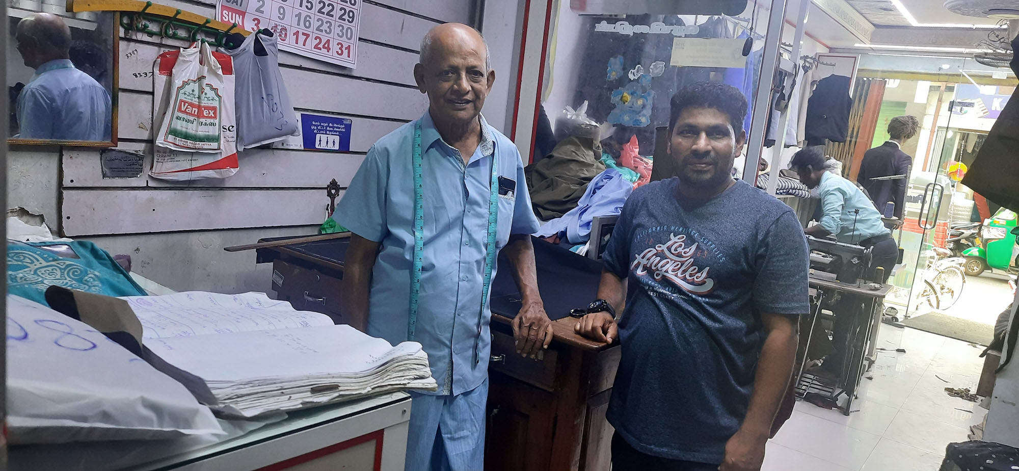 Cader With One Of His Uncles Who Taught Him The Basi Cs Of Tailoring. Image Courtesy Sulthan Abdul Cader.