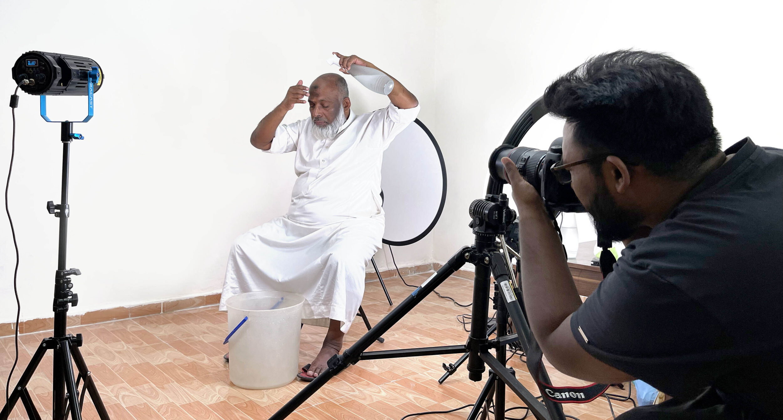 Faheems Father Mohammad Shahjhan Khan Pictured Here In A Photoshoot For Faheems Final Thesis Says He Gained A Deeper Understanding And Appreciation Of Design Through His Son. 