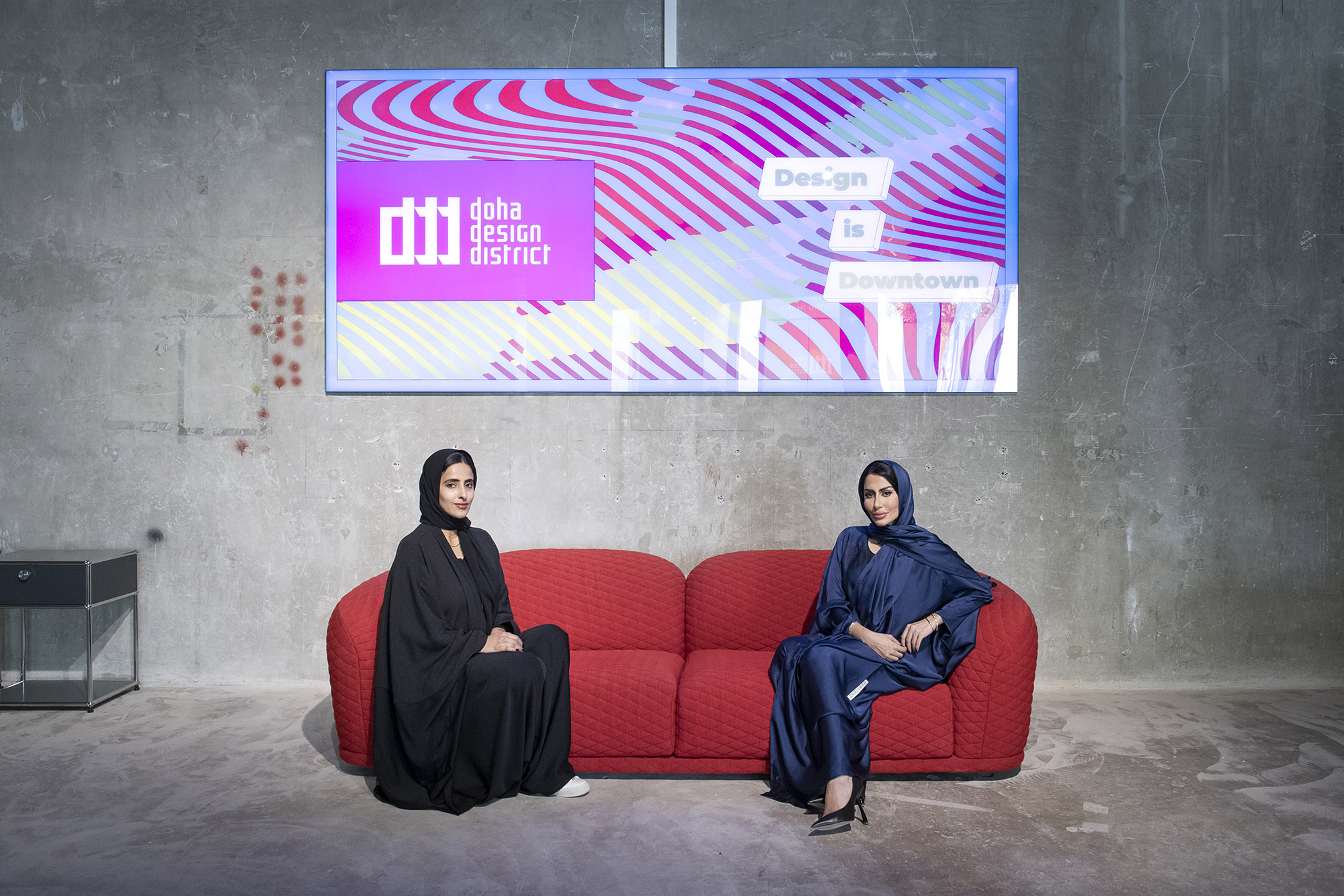 Web Design Is Downtown An Exhibition Organized By Naila Al Thani (l) And Shaikha Al Sulaiti (r) From Doha Design District, Hopes To Make Design Accessible To The General The Public.