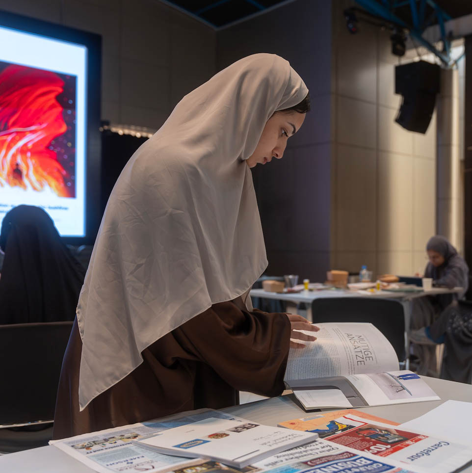 A Student At Hazem's Workshop 