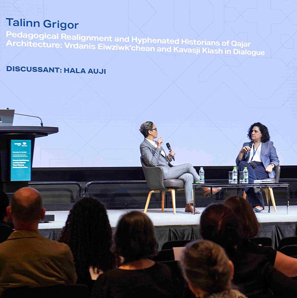 Talinn Grigor And Hala Auji On Stage During A Question And Answer Session