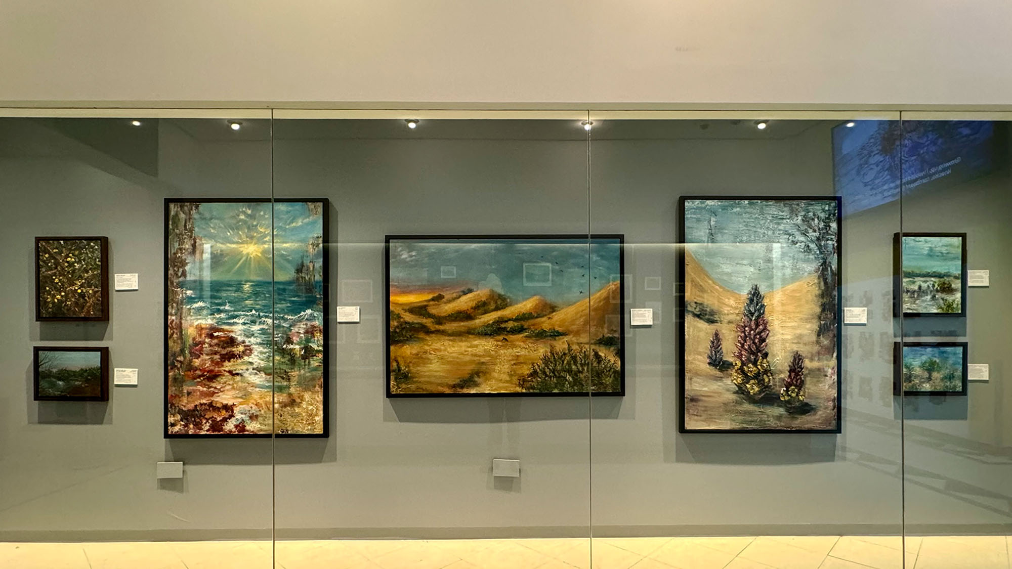 Hessa's Desert Landscape Paintings In The Project Spaces Gallery Area