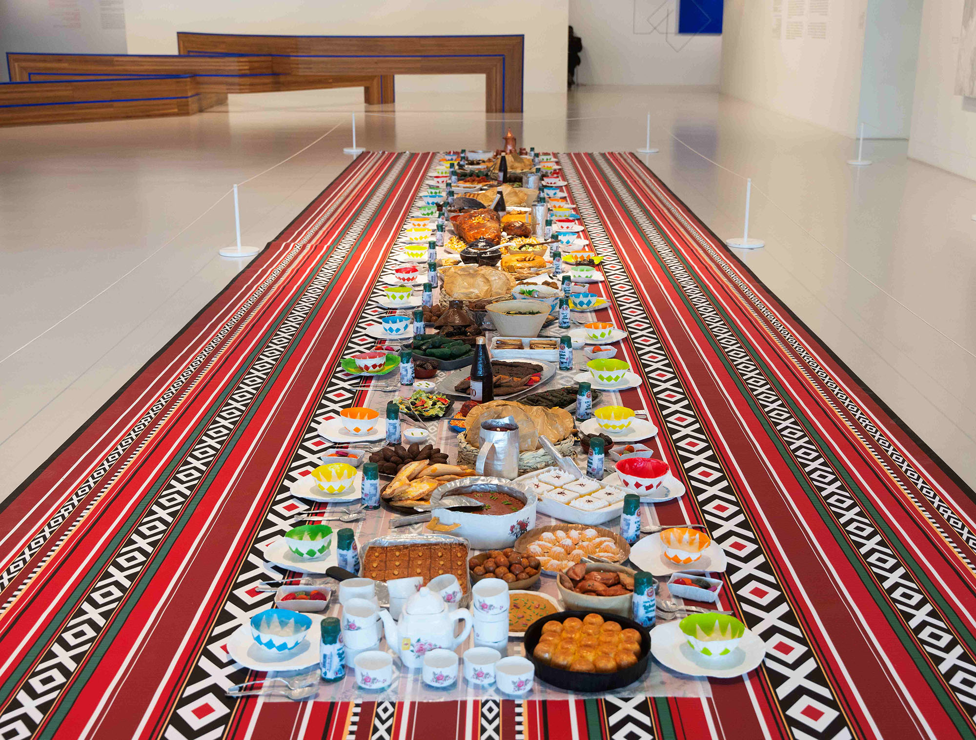 The Ramadan Feast work on display at Mathaf