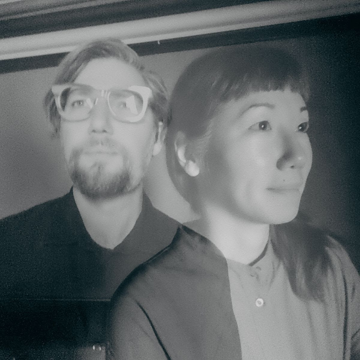 monochrome portrait of josh and erika